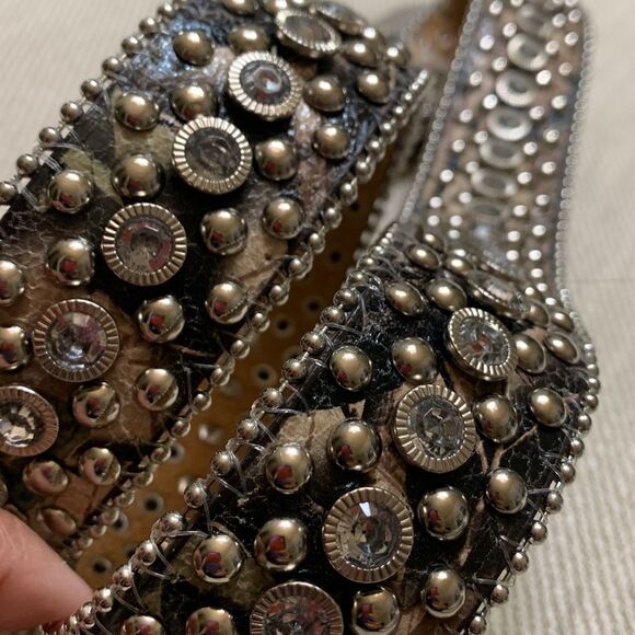 Eye-catching belt embellished w rhinestones studs ball/chain by MONTANA West main image 6